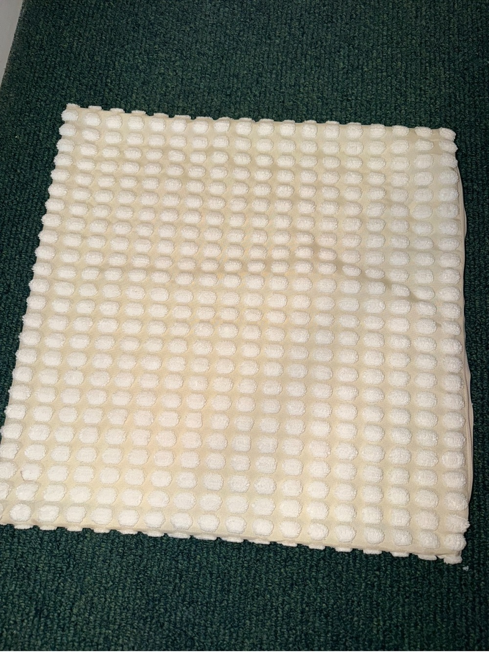 Cream Waffle Weave Throw Cover